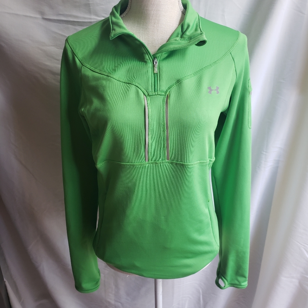 Under Armour cold gear lime green with reflectors